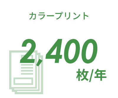 大和合金のカラープリントの年間利用枚数